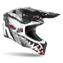 AIROH WRAAP Casco Cross Moto enduro Economico grafica DEMON opaco