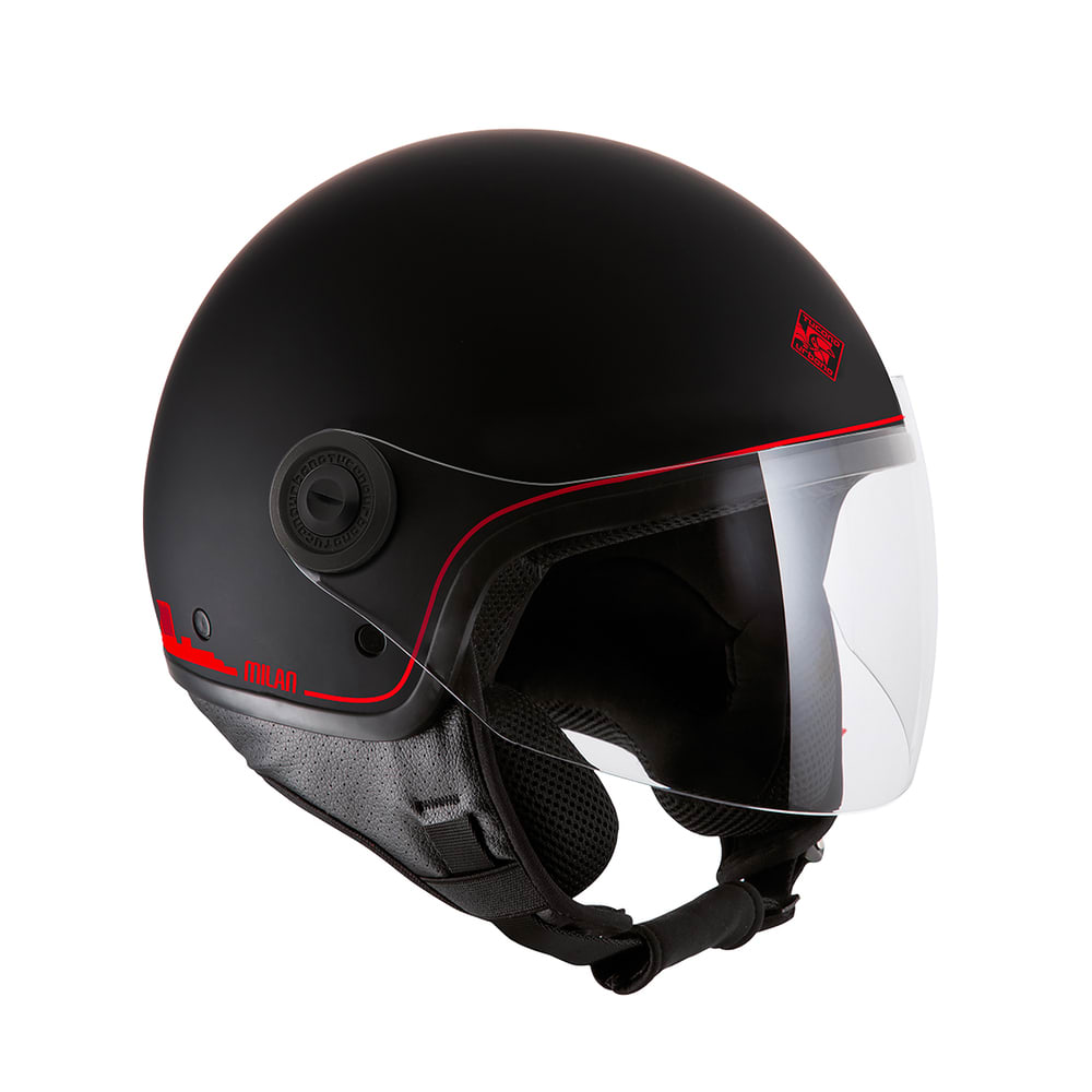 Casco EL'JETTIN 6.0 AC MILAN Skyline Matt Black