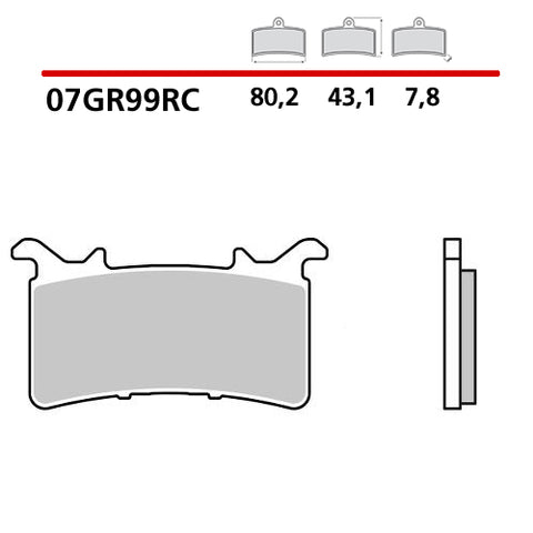 BREMBO RC SINTERED Front Brake Pads for BMW S1000RR 2020-2023