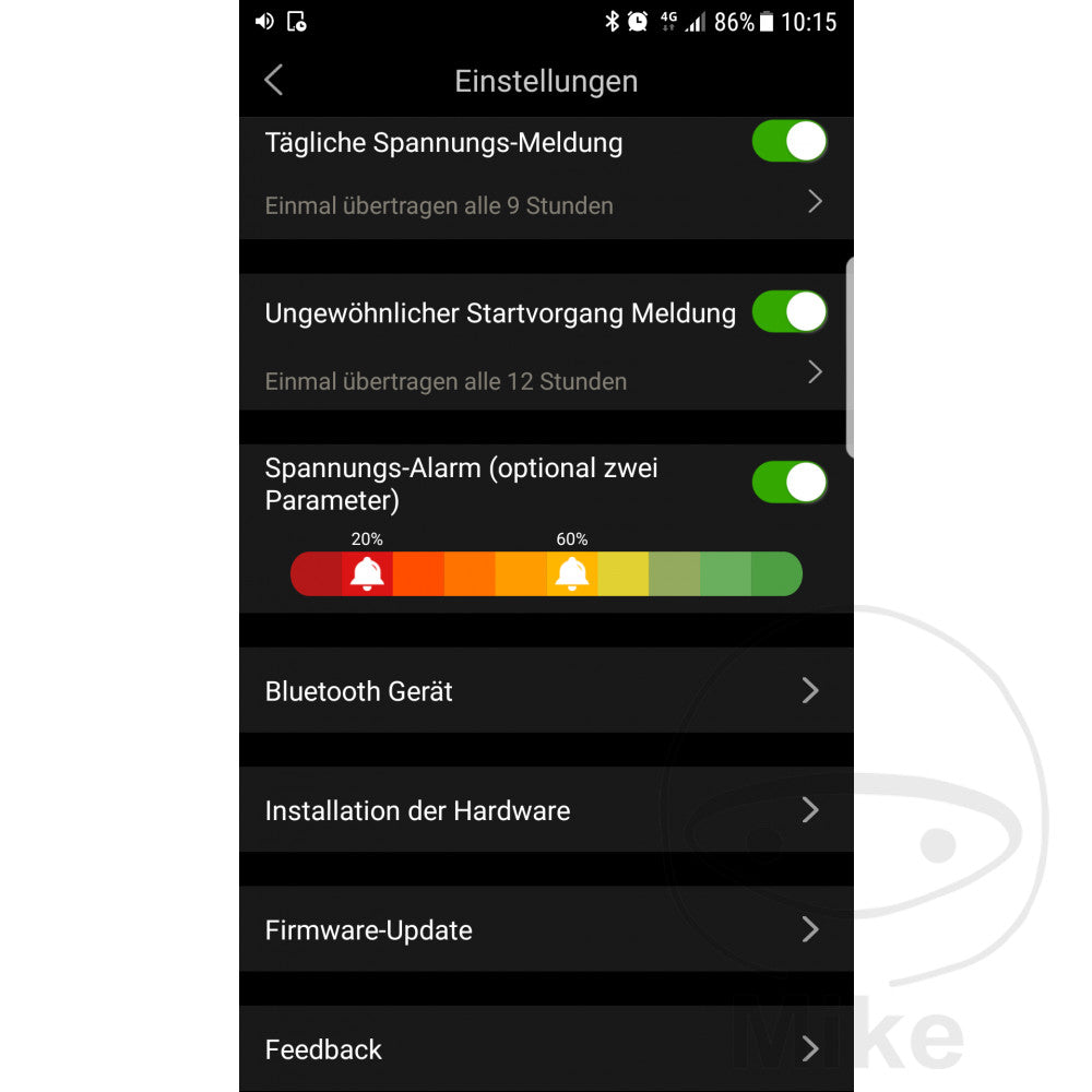 Monitor per batteria Acido e Gel JMP per verificare la carica sullo smartphone