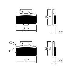 Pastiglie di freno Moto V PARTS