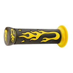 Paio manopole gomma nero / giallo Fiamma V PARTS