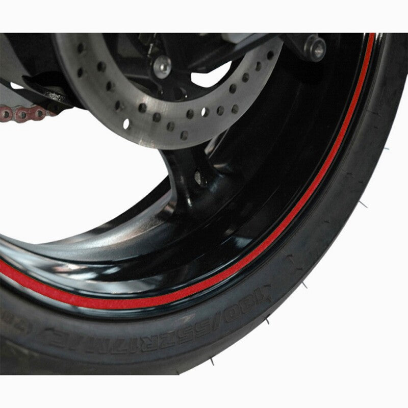 Adesivo cerchioni V PARTS 6m x 7mm rosso riflettente