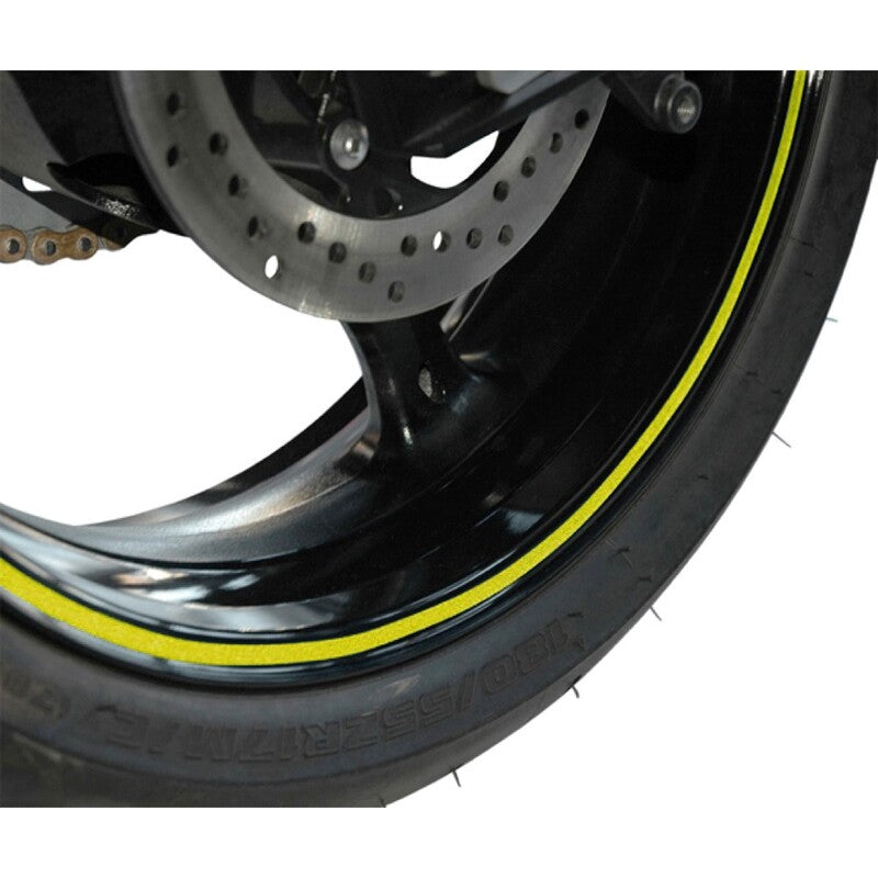 Adesivo cerchioni V PARTS 6m x 7mm giallo riflettente