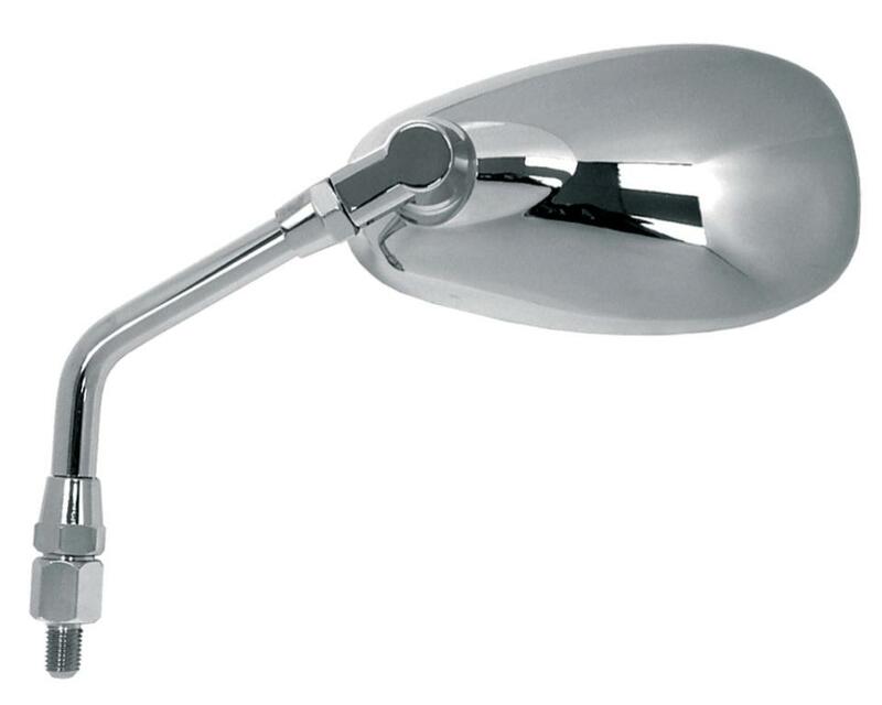 Specchio Retrovisiore manubrio M10/125 ovale cromato - E431