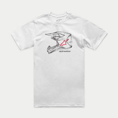 Maglietta ALPINESTARS T-shirt MA casco Tee Bianco