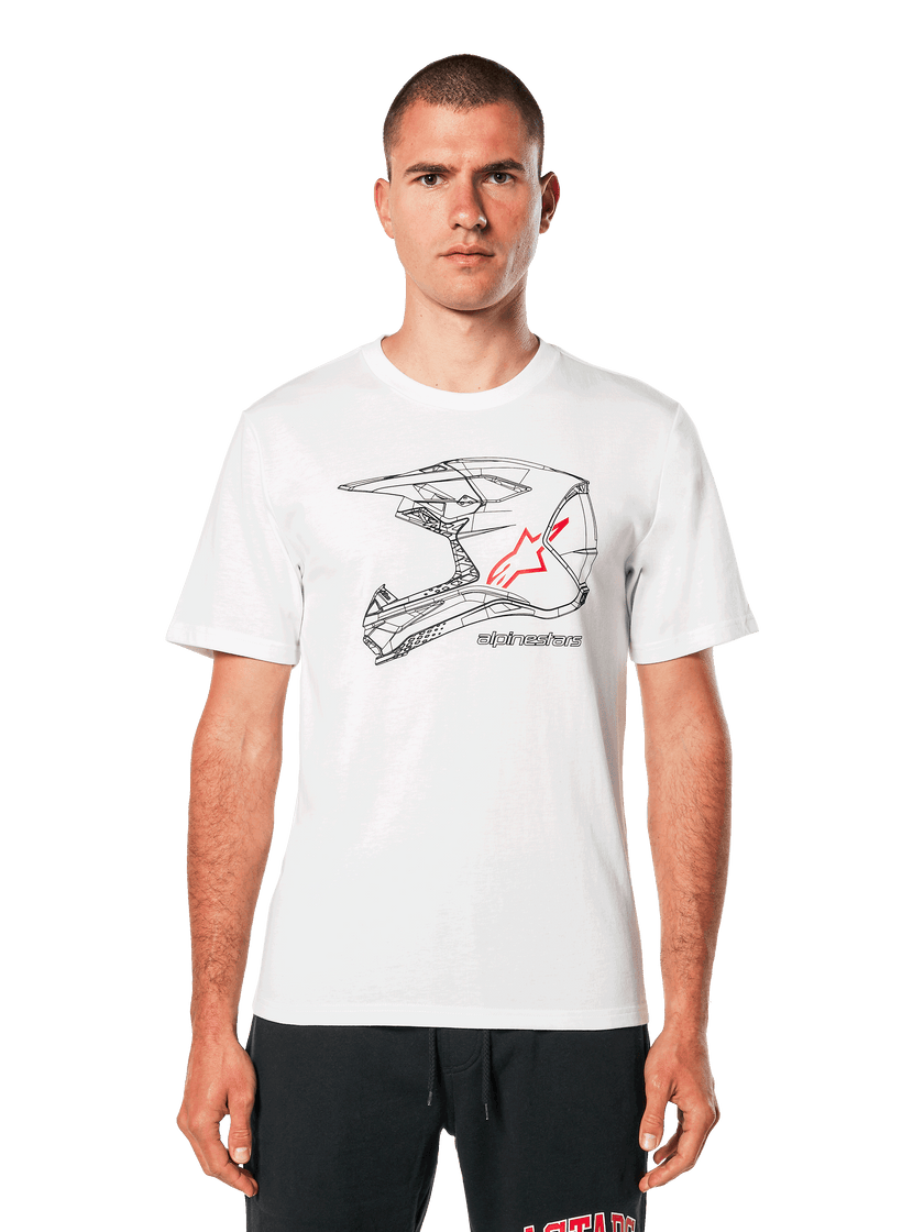 Maglietta ALPINESTARS T-shirt MA casco Tee Bianco