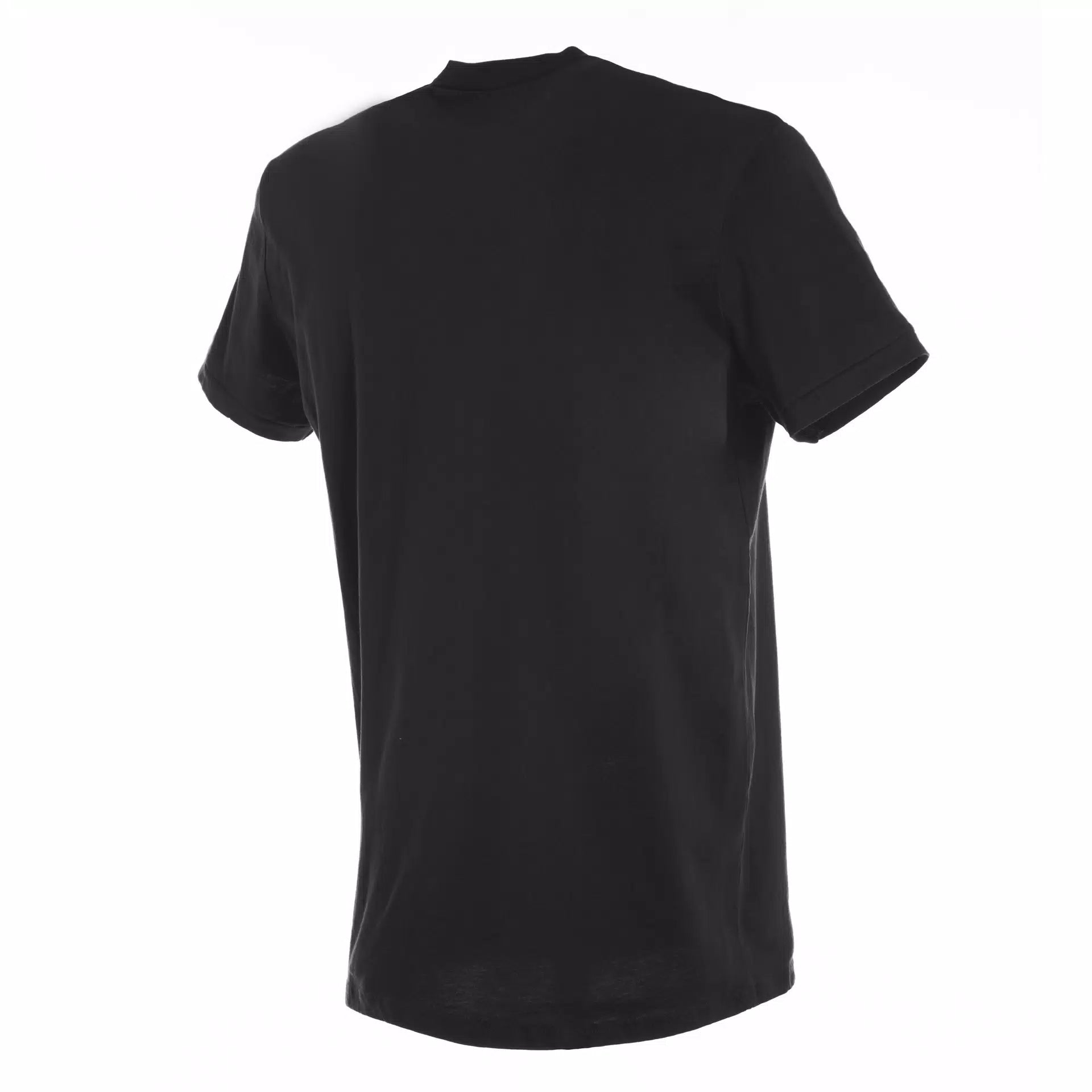 DAINESE T-Shirt Uomo con nera con scritta Bianca e logo Bianco sulla manica