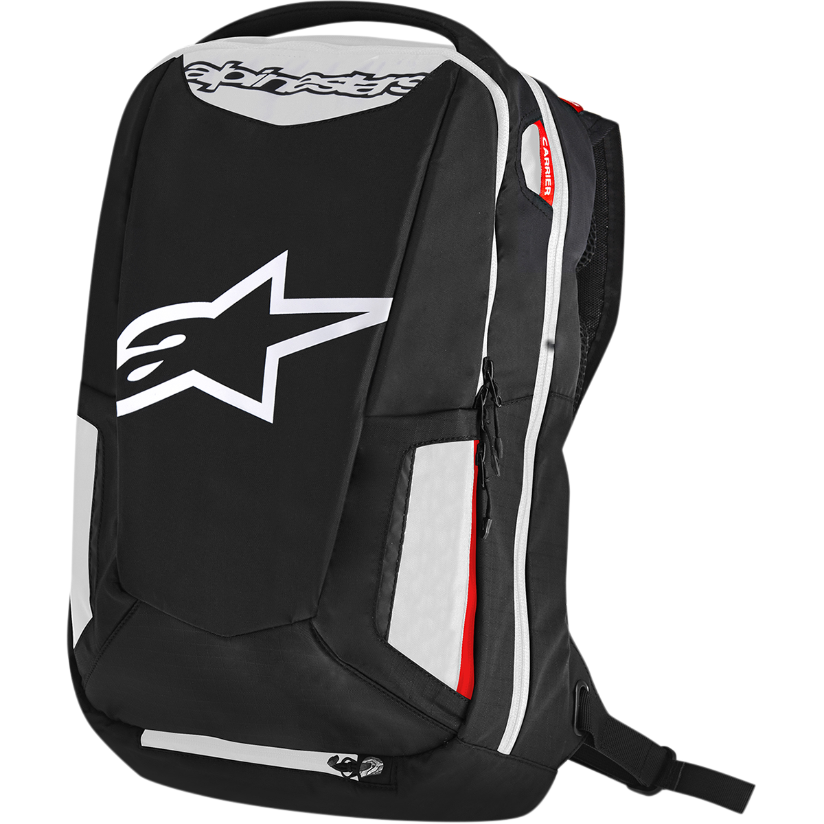 Zaino Moto ALPINESTARS nero bianco rosso impermeabile