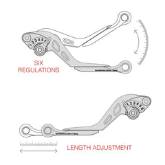 BARRACUDA Brake and Clutch Lever Kit for SUZUKI GSX-R 600 2006 - 2007