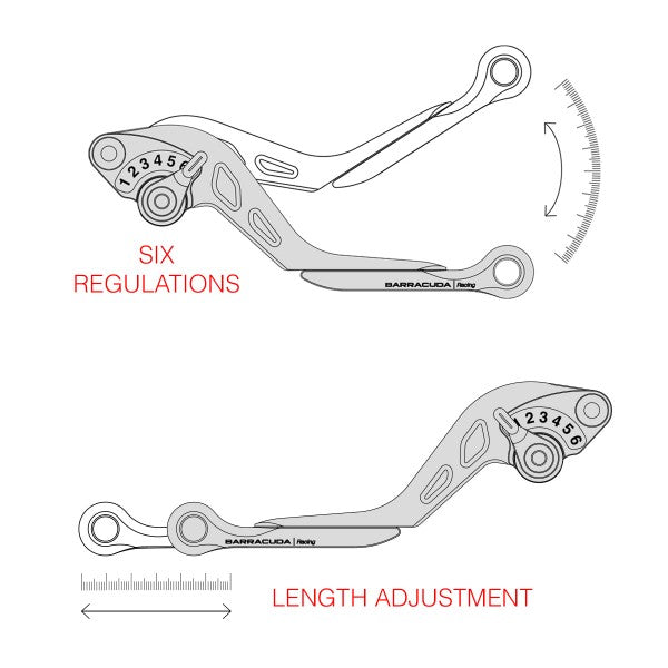 BARRACUDA Kit Leve Freno e Frizione per MV AGUSTA Brutale 675 2014 - 2015