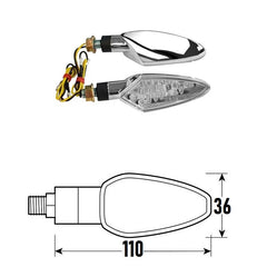 Freccia a Led SPEAR (Coppia) - Cromato