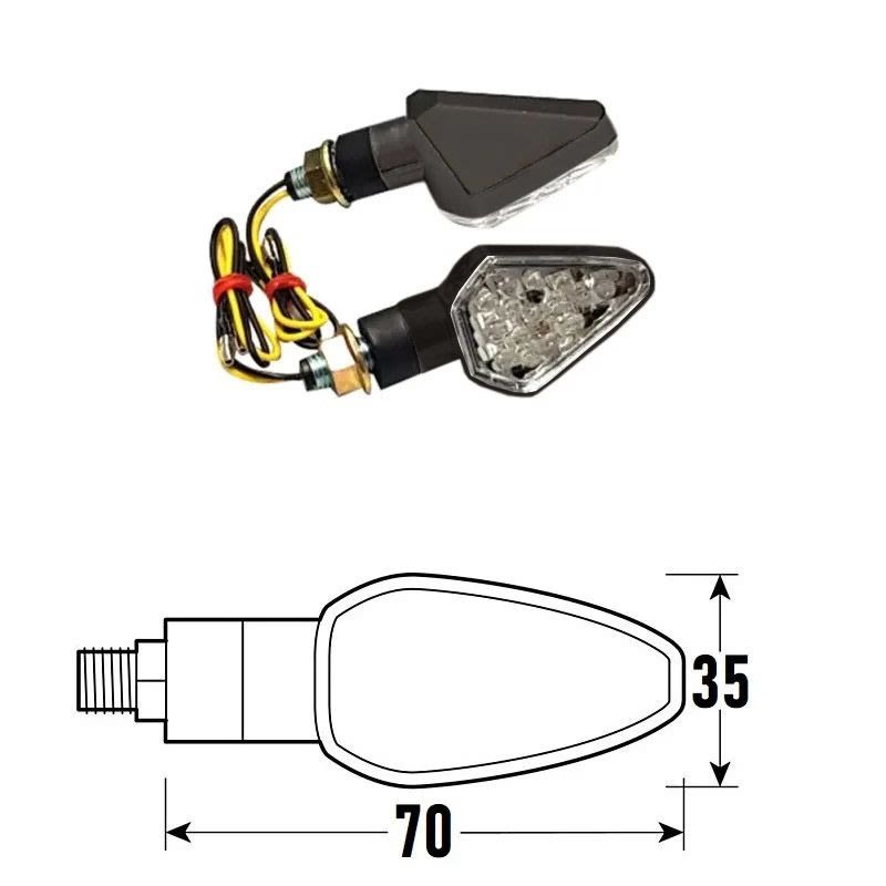 Freccia a Led DART-2 (Coppia) - Nere