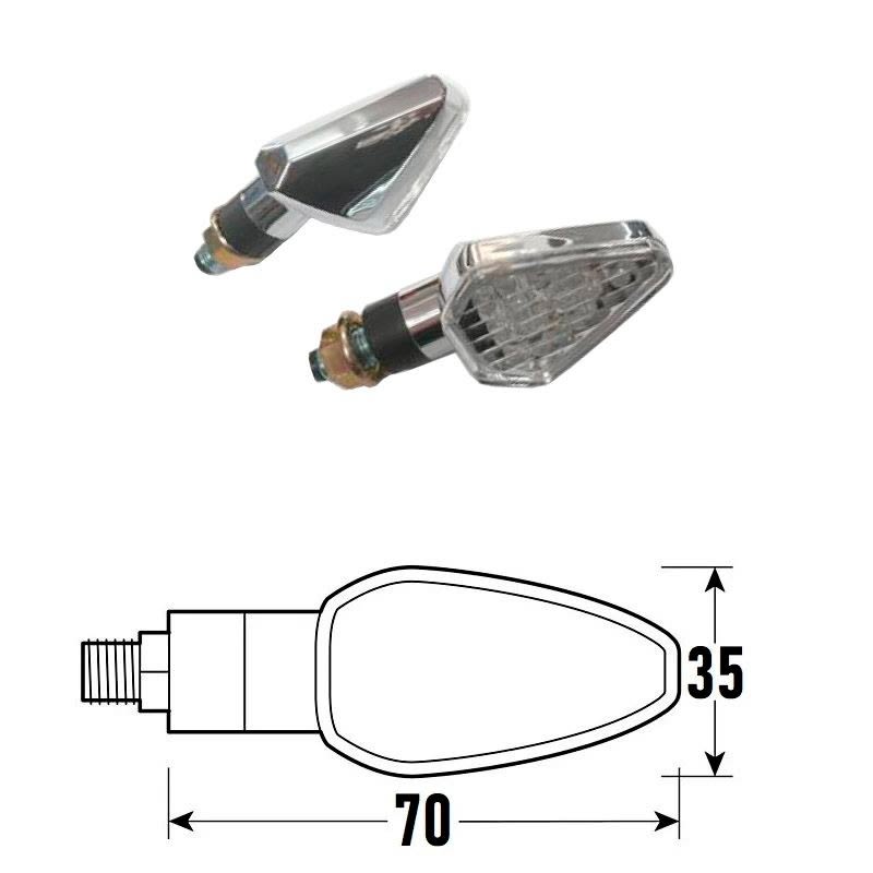 Freccia a Led DART-2 (Coppia) - Cromate