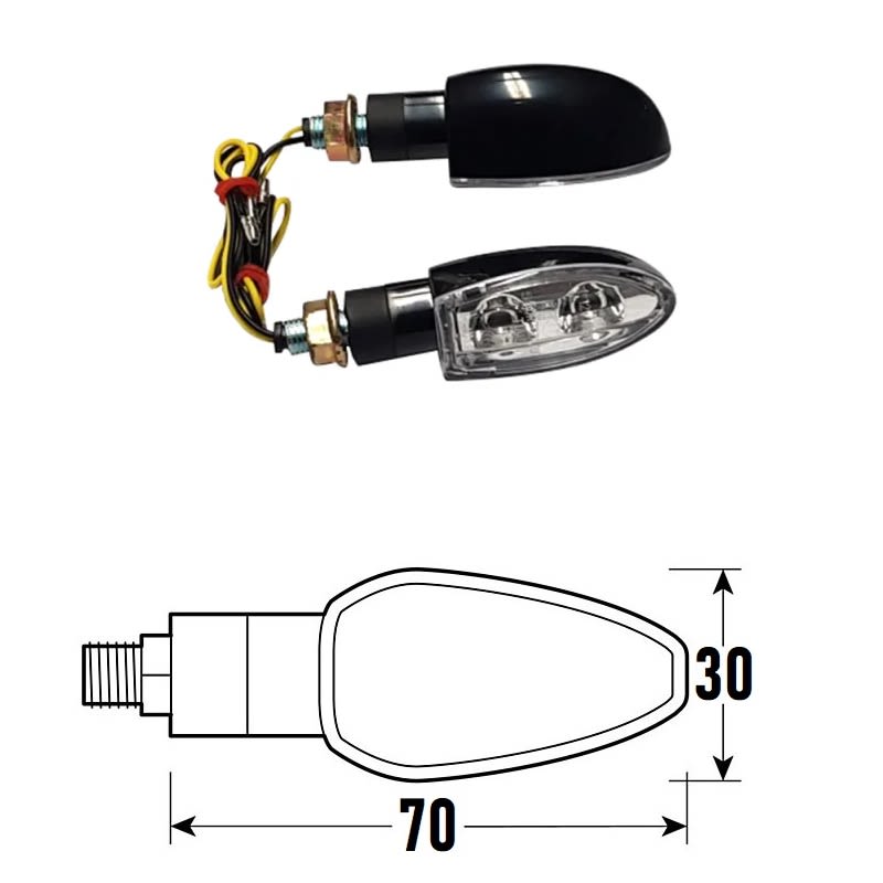 Freccia a Led SPIKE-2 (Coppia) - Neri