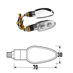 Freccia a Led SPIKE-2 (Coppia) - Cromato