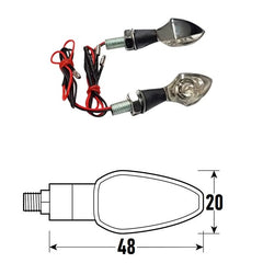 Freccia a Led SPIKE (Coppia) in Alluminio - Cromato