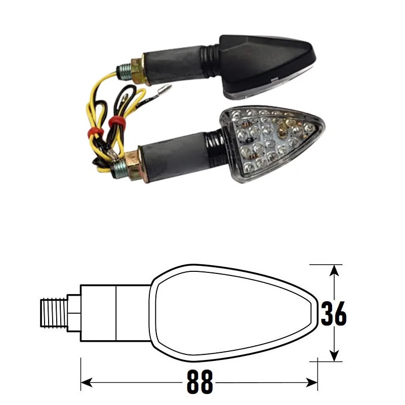 Freccia a Led ARW (Coppia) - Nero