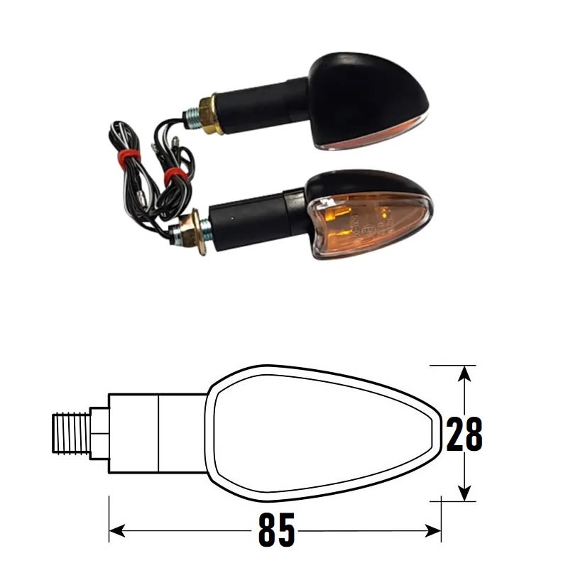 Freccia ARROW (Coppia) - Nero, Lente Trasparente