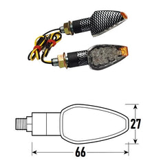 Freccia a Led GOCCIA (Coppia) - Look Carbonio