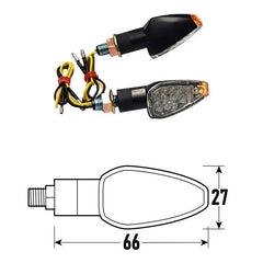 Freccia a Led GOCCIA (Coppia) - Nero