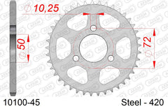 Corona AFAM 10100-45 in acciaio passo 420 HONDA NSR 50 1989  -1995  