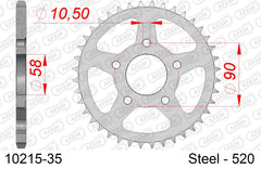 Corona AFAM 10215-35 in acciaio passo 520 HONDA NSR 125 R 1989  -1992  