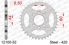 Corona AFAM 12100-52 in acciaio passo 420 MBK 50 X LIMIT ENDURO 1997  -2002  