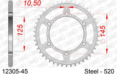 Corona AFAM 12305-45 in acciaio passo 520 YAMAHA XT 660 R 2004  -2016  