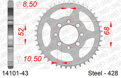 Corona AFAM 14101-43 in acciaio passo 428 SUZUKI RG 80 1980  -1981  