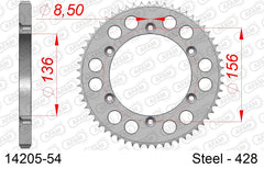 Corona AFAM 14205-54 in acciaio passo 428 HUSQVARNA SMS 4 125 2011  -2014  