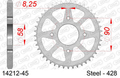 Corona AFAM 14212-45 in acciaio passo 428 SUZUKI GSX-R 125 2017  -2020  