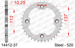 Corona AFAM 14412-37 in acciaio passo 520 SUZUKI LT-R 450 QUADRACER 2008  -2012  