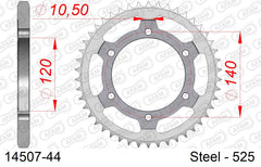 Corona AFAM 14507-44 in acciaio passo 525 SUZUKI GSX-R 750 1998  -1999  