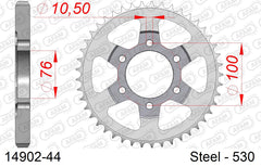 Corona AFAM 14902-44 in acciaio passo 530 SUZUKI GSX-R 1100 W 1995  -1998  