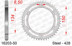 Corona AFAM 16203-50 in acciaio passo 428 KAWASAKI KMX 200 1988  -1992  