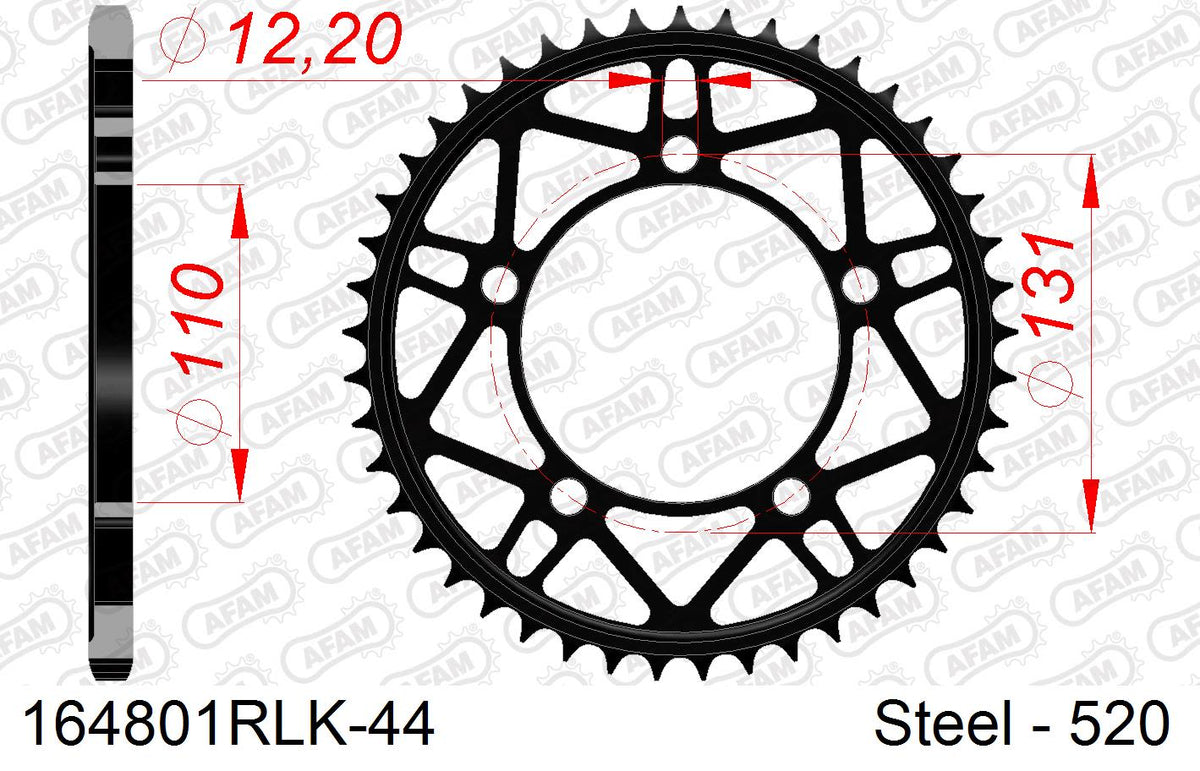 Corona AFAM 164801RLK-44 in acciaio passo 520 BMW S 1000 RR 2009  -2011  