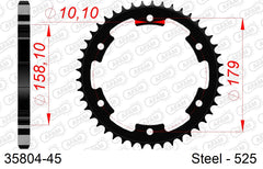 Corona AFAM 35804-45 in acciaio passo 525 APRILIA ETV 1000 CAPONORD 2001  -2003  