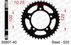 Corona AFAM 35807-40 in acciaio passo 525 APRILIA RSV4 1000 FACTORY 2009  -2010  