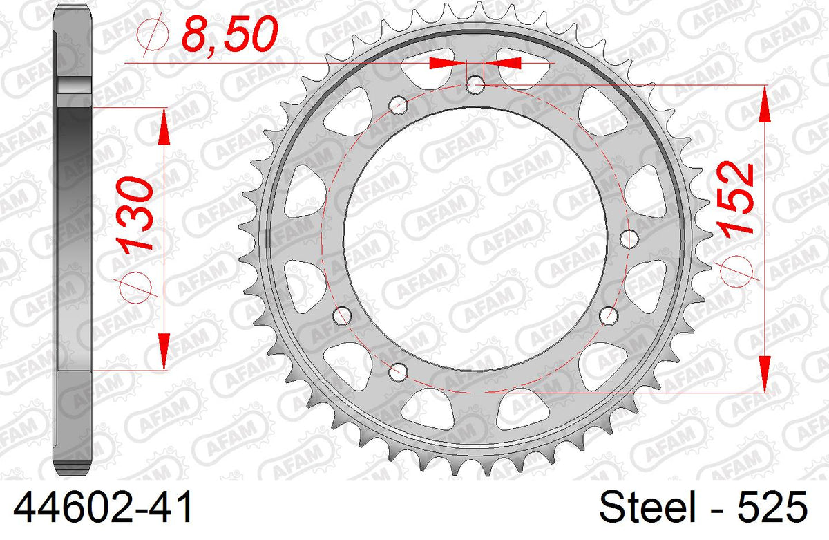 Corona AFAM 44602-41 in acciaio passo 525 CAGIVA 1000 NAVIGATOR 2000  -2005  