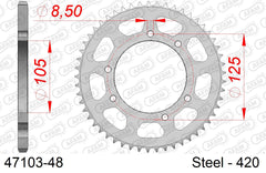 Corona AFAM 47103-48 in acciaio passo 420 MALAGUTI XSM 50 SUPER MOTARD 2003  -2006  