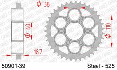 Corona AFAM 50901-39 in acciaio passo 525 DUCATI 1199 PANIGALE 2012  -2013  