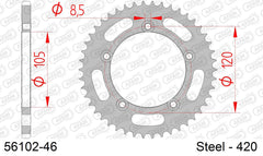 Corona AFAM 56102-46 in acciaio passo 420 GILERA 50 EAGLET 1996