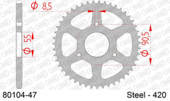 Corona AFAM 80104-47 in acciaio passo 420 RIEJU NKD 50 2004  -2010  