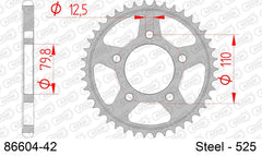 Corona AFAM 86604-42 in acciaio passo 525 TRIUMPH 800 BONNEVILLE AMERICA 2002  -2006  