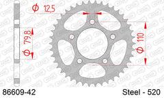 Corona AFAM 86609-42 in acciaio passo 520 TRIUMPH 900 AMERICA 2015  -2017  