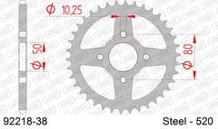 Corona AFAM 92218-38 in acciaio passo 520 E-TON VXL 250 ST VECTOR 2006  -2011  