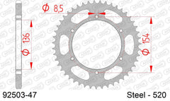 Corona AFAM 92503-47 in acciaio passo 520 BMW G 650 XCHALLENGE 2007  -2009  