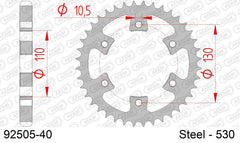 Corona AFAM 92505-40 in acciaio passo 530 BOMBARDIER/BRP DS 650 BAJA/X 2004  -2006  