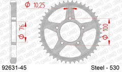 Corona AFAM 92631-45 in acciaio passo 525 YAMAHA YZF 1000 R1 SP 2006